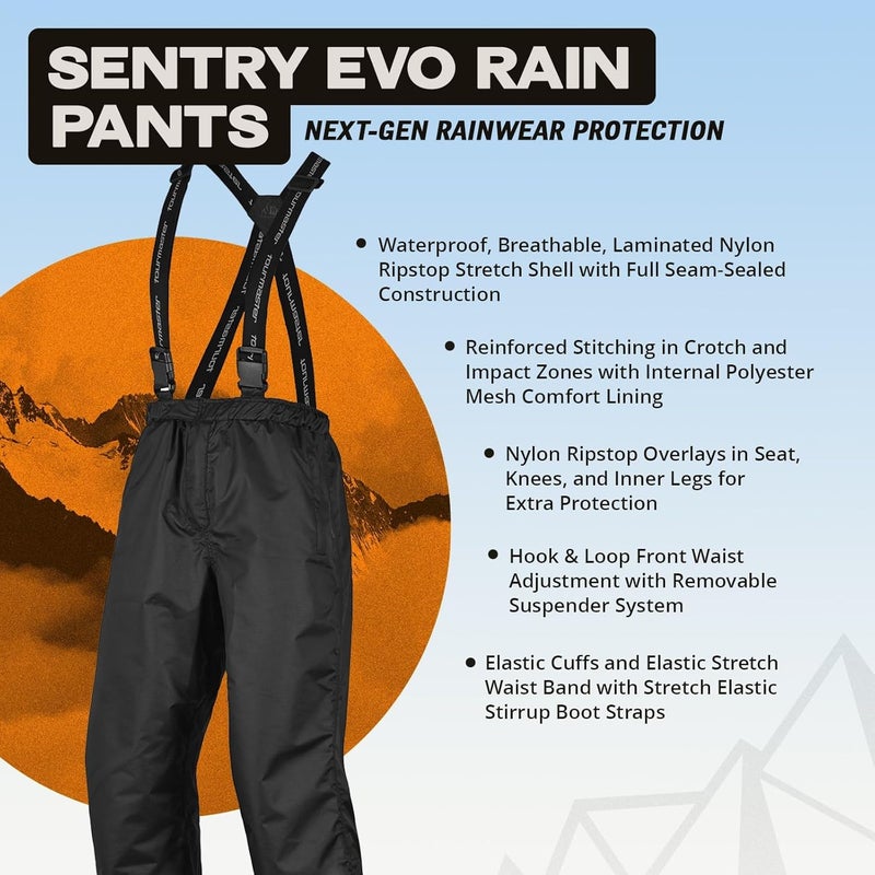 Tourmaster Sentry Evo Motorcycle Rain Pants - Image 1